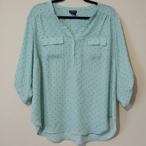 Torrid Polka Dot Georgette Blouse